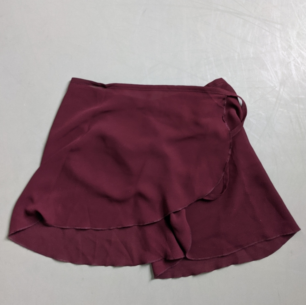 SOLD burgundy wrap skirt